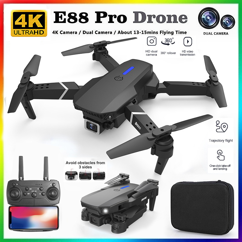 طائرة بدون طيار E88 احترافية ج - مراجعة Drone Camera Night Vision وسعره