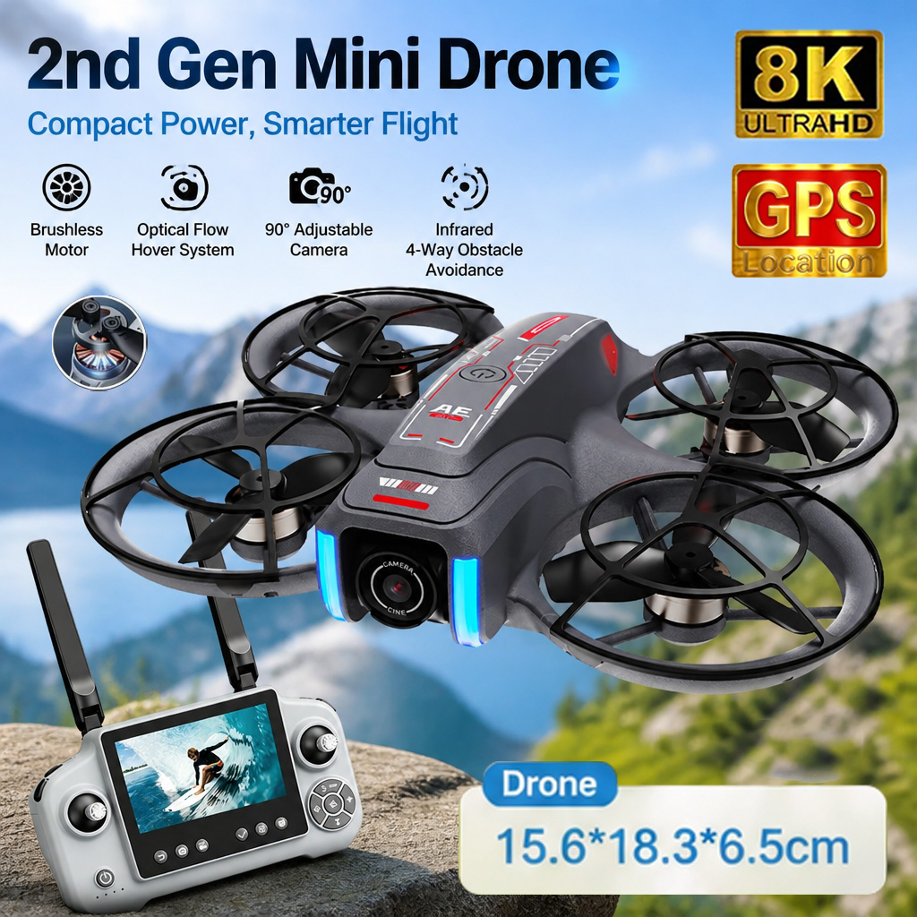 طائرة بدون طيار AE21 GPS جديدة - مراجعة Drone Camera Night Vision وسعره