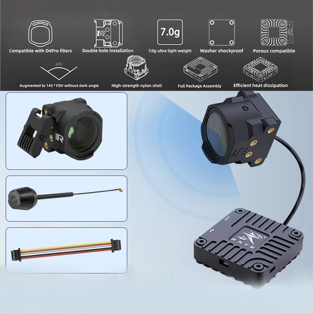 وحدة هوائية RATE O4 Lite مع عد - مراجعة Drone Camera Case وسعره